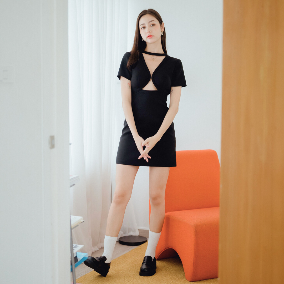 Lism D-077 Bold Cut Charm Dress ชุดเดรสสั้นน่ารักๆ