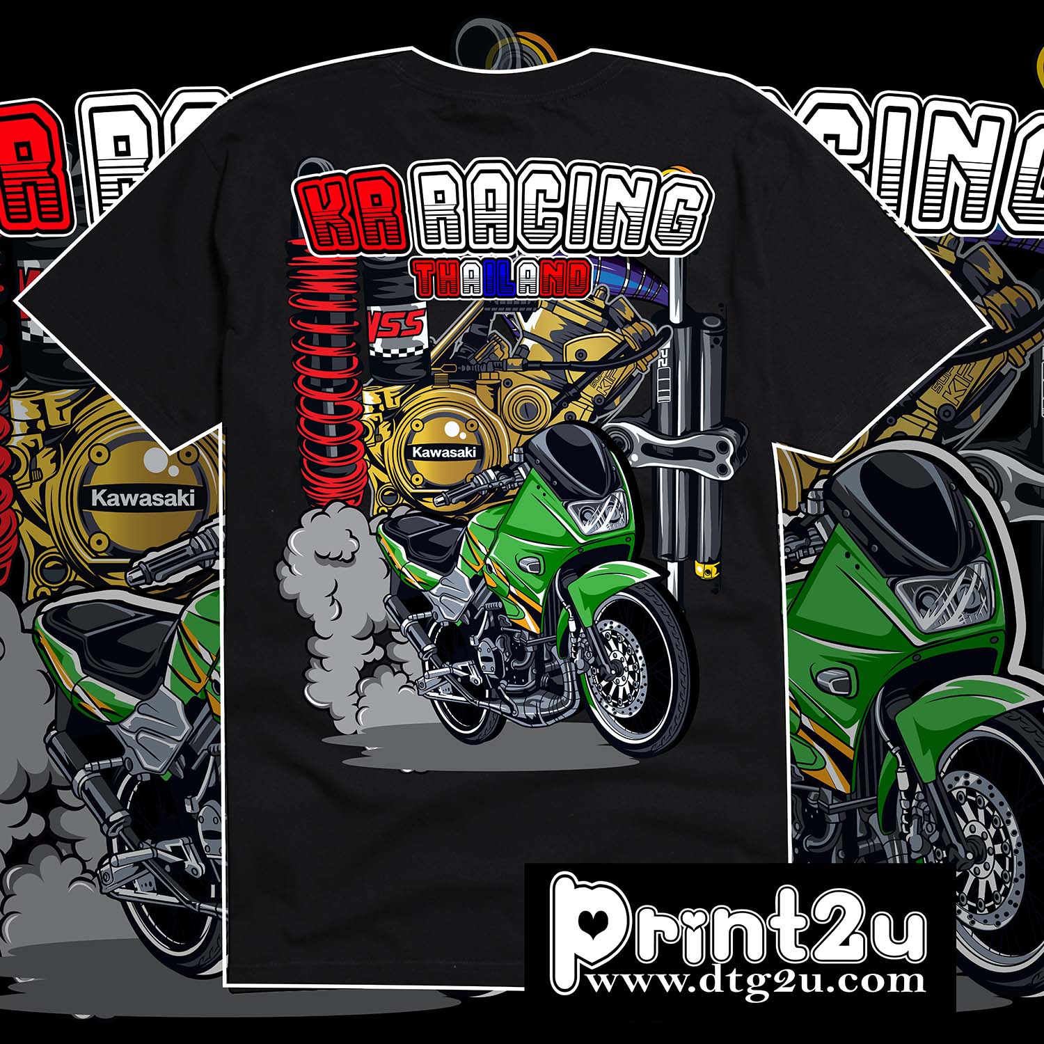 Kr racing tshirt cotton100