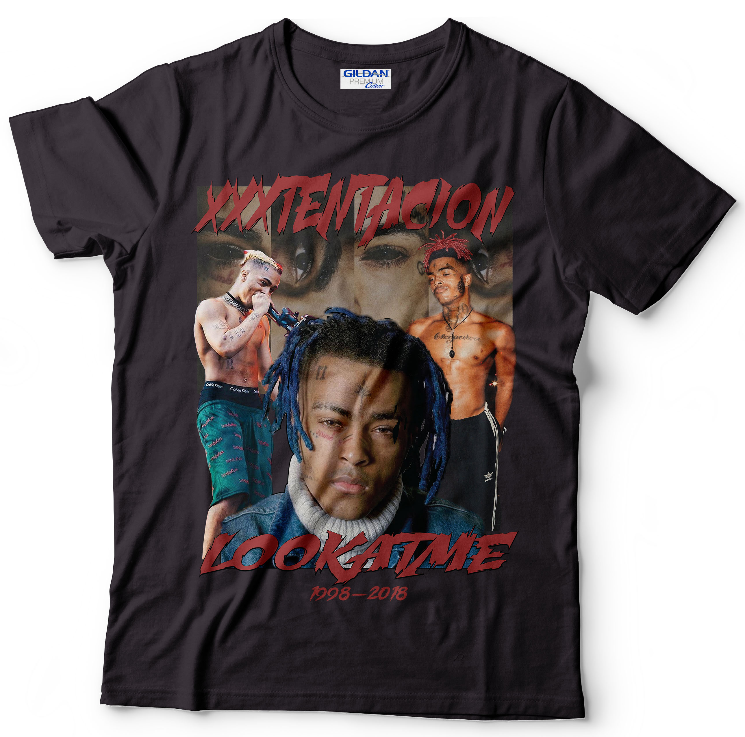 เสื้อยืดลายxxxtentacion Gildan USA COTTON100%