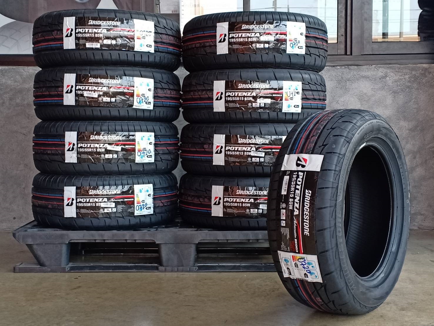 BRIDGESTONE 195/55R15 POTENZA RE003 85W MADE IN THAILAND