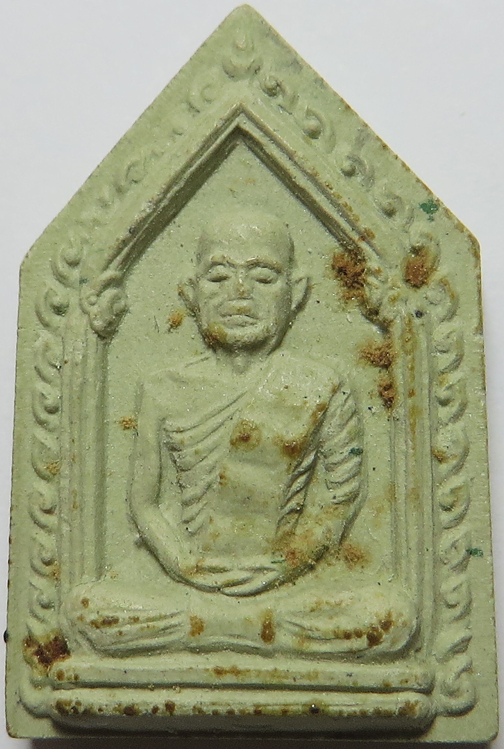 1027 (1) รูปเหมือน เจ้าคุณนรรัตนราชมานิต (ธัมมวิตักโกภิกขุ) หลังยันต์น้ำเต้า วัดเทพศิรินทร์ กรุงเทพ เนื้อผงพุทธคุณ เนื้อเขียวก้านมะลิ ปี 2514-2515 (ส่งฟรี ทั่วประเทศ)