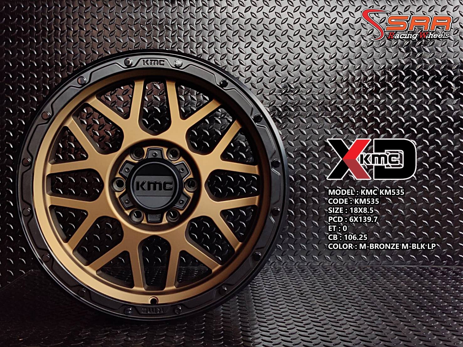 KMC-KM535 18X8.5 6X139.7 0 106.25 M-BRONZE M-BLK LP