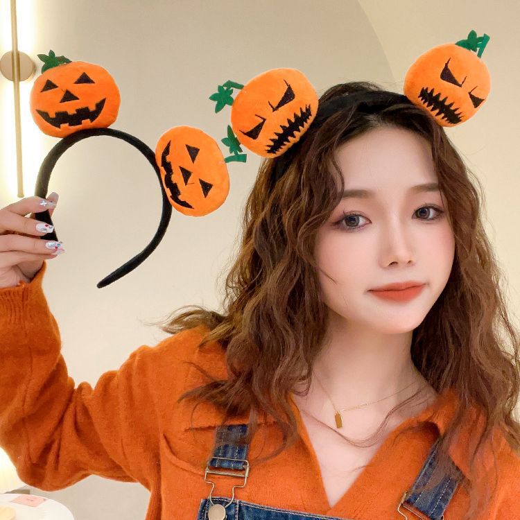 คาดผมฟักทองฮาโลวีน ที่คาดผมฟักทองนุ่มนิ่ม เทศกาลฮาโลวีน