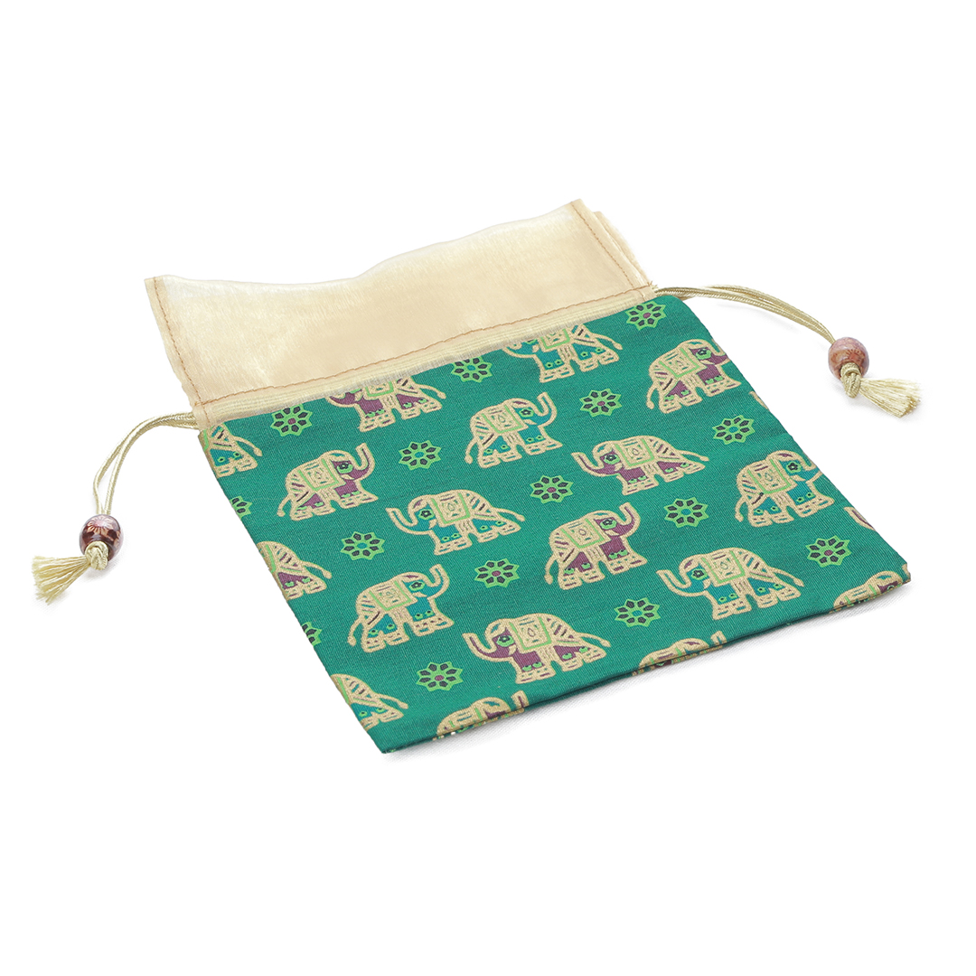 ถุงของขวัญ ถุงผ้าลายไทย ไซส์ S/L ตัดเย็บปราณีต งานส่งนอก