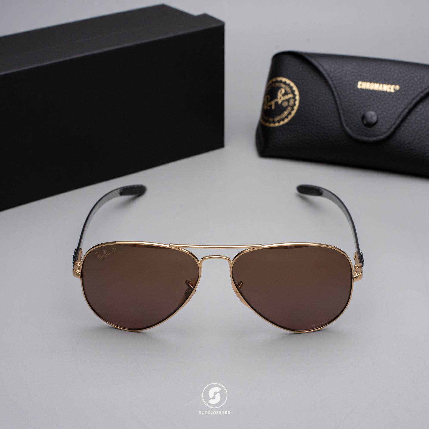 Ray-Ban RB8317CH 001/6B Carbon Fibre Mirror Chomance Polarized