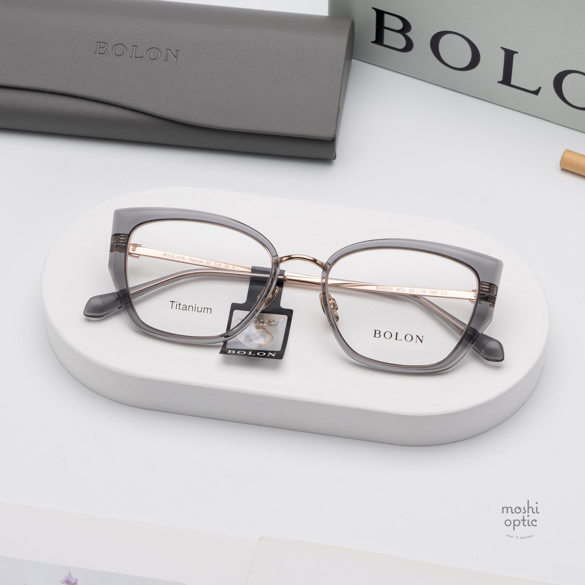 แว่นสายตา BOLON รุ่น MARRAKECH BA6055 B13 Rose Gold Transparent Grey