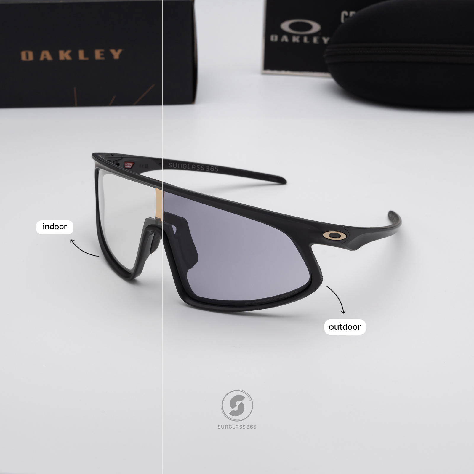 Oakley RSLV OO9484D-06 Matte Carbon Clear Iridium Photochromic