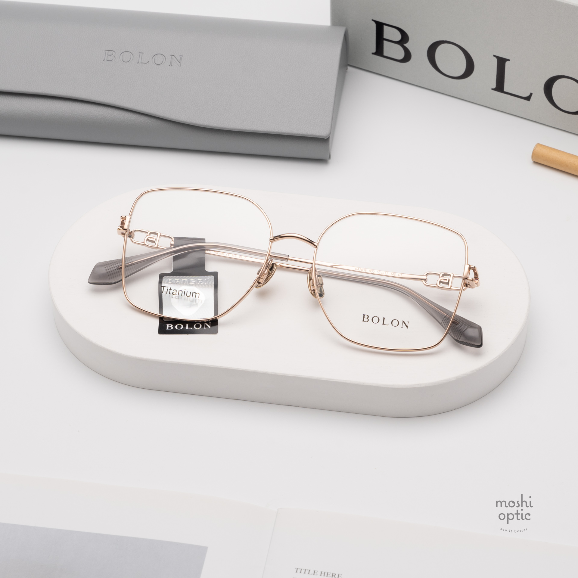 แว่นสายตา BOLON รุ่น KANAYAMA BA7039 B30 Rose Gold