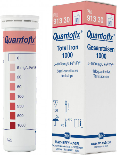 QUANTOFIX® Total Iron 1000 91330 กระดาษทดสอบเหล็ก 1000