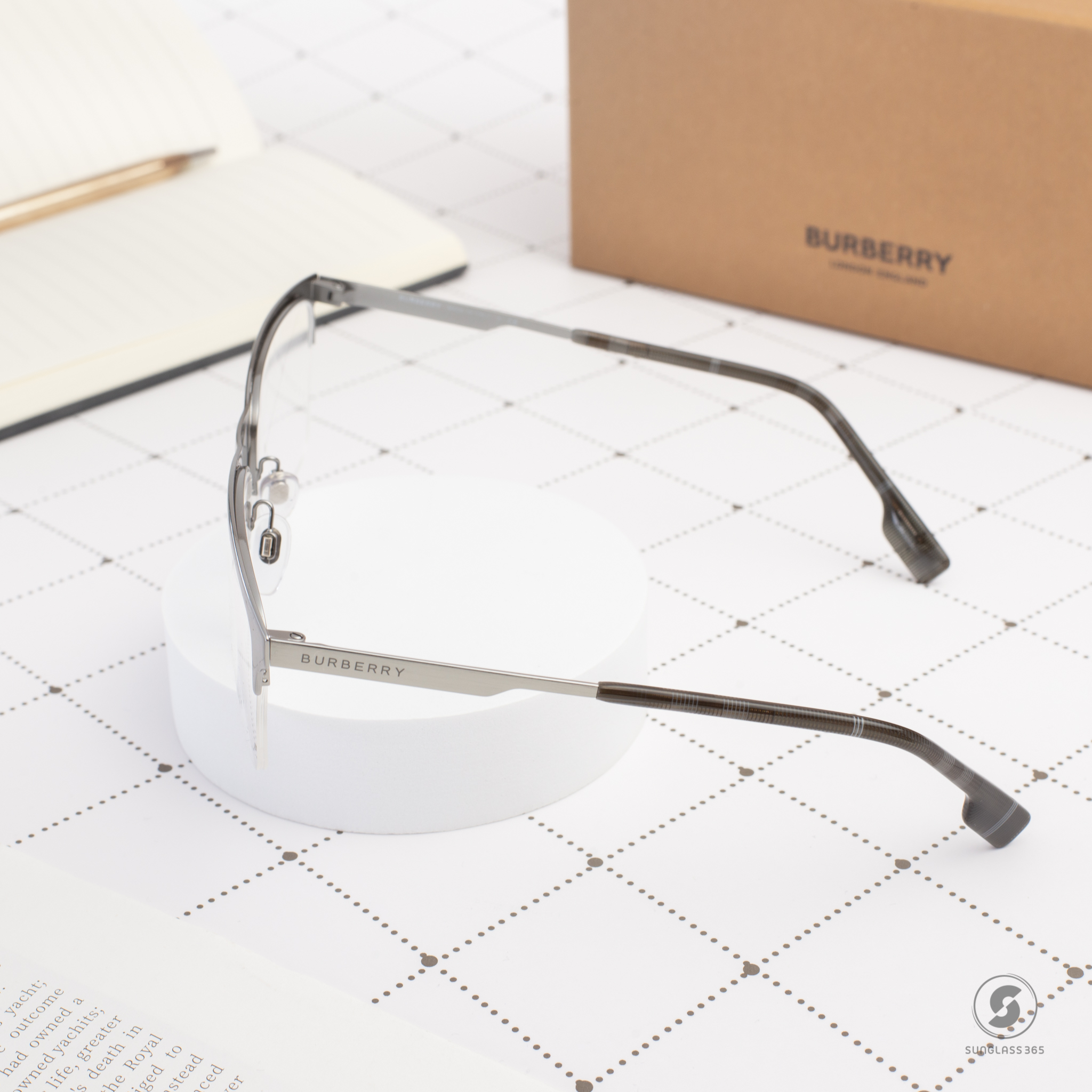 BURBERRY BRUNEL BE1344 1008 Silver