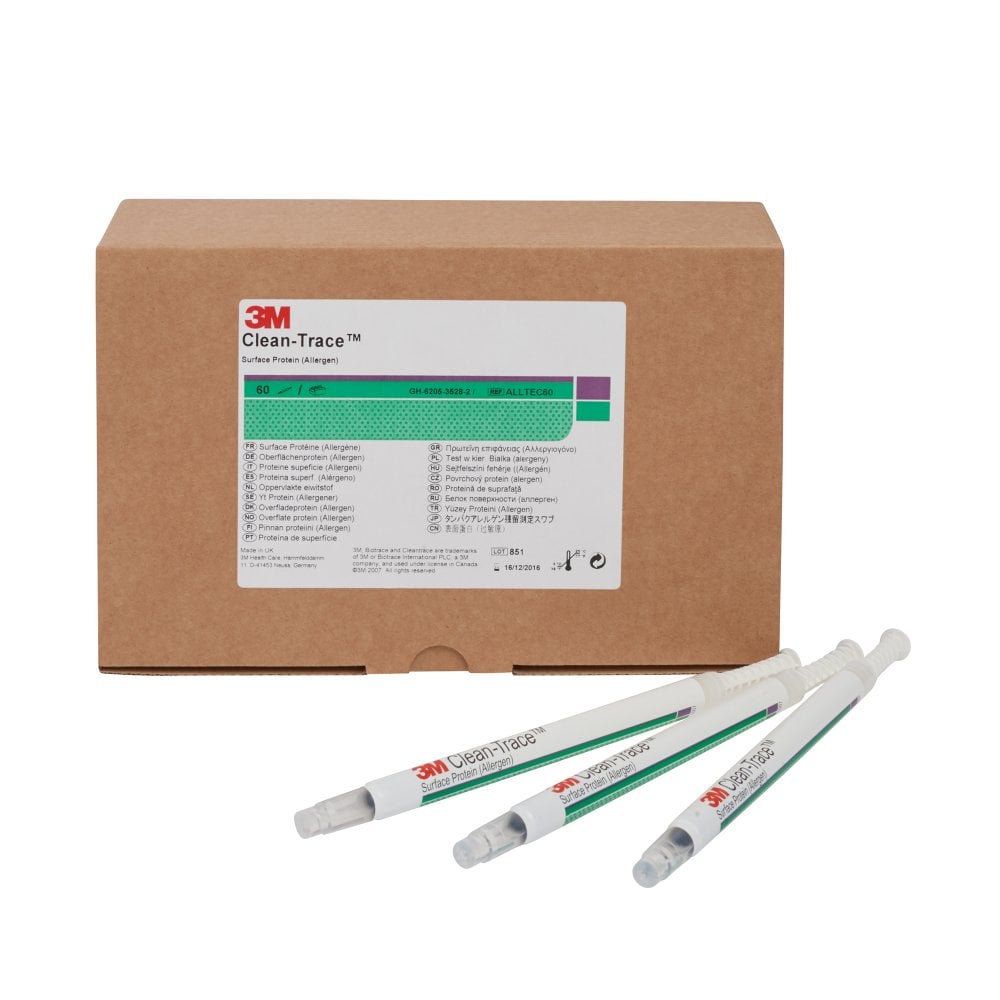 3M™ Clean-Trace™ สวอปสำหรับตรวจหาโปรตีนก่อภูมิแพ้บนพื้นผิว (Allergen), ALLTEC60, 60 ก้าน/กล่อง