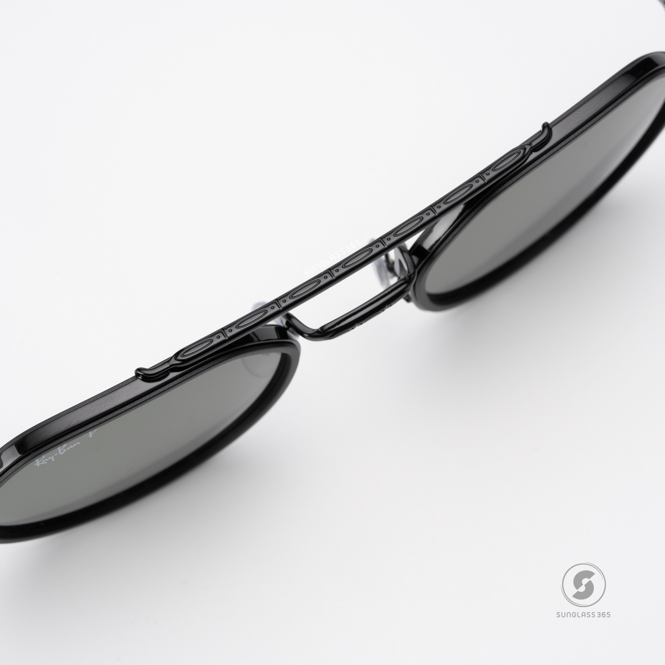 Ray Ban RB3765 002/58 Black Green Polarized