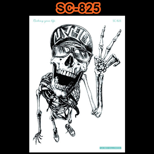 Tattoo Halloween สติ๊กทู แทททูลายฮาโลวีน แต่งหน้าฮาโลวีน #E