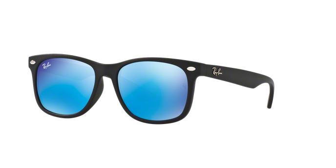 Ray Ban RJ9052SF 100S55 MATTE BLACK Blue Mirror