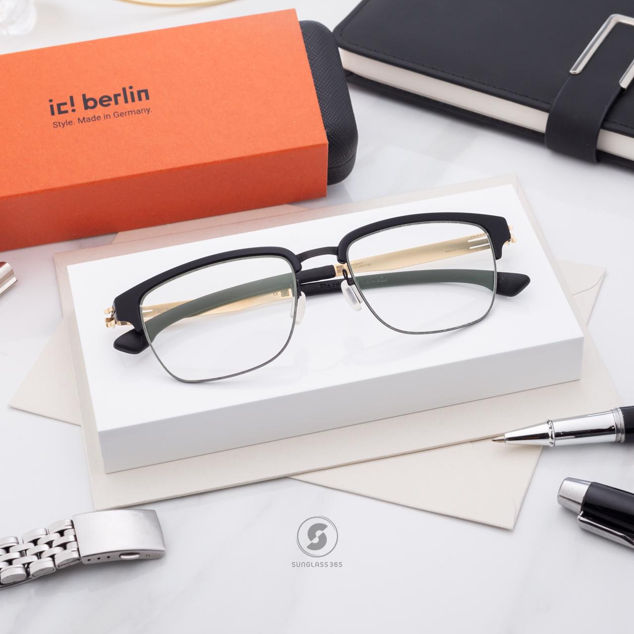 กรอบแว่น IC BERLIN Ricky Y. Black HD Black
