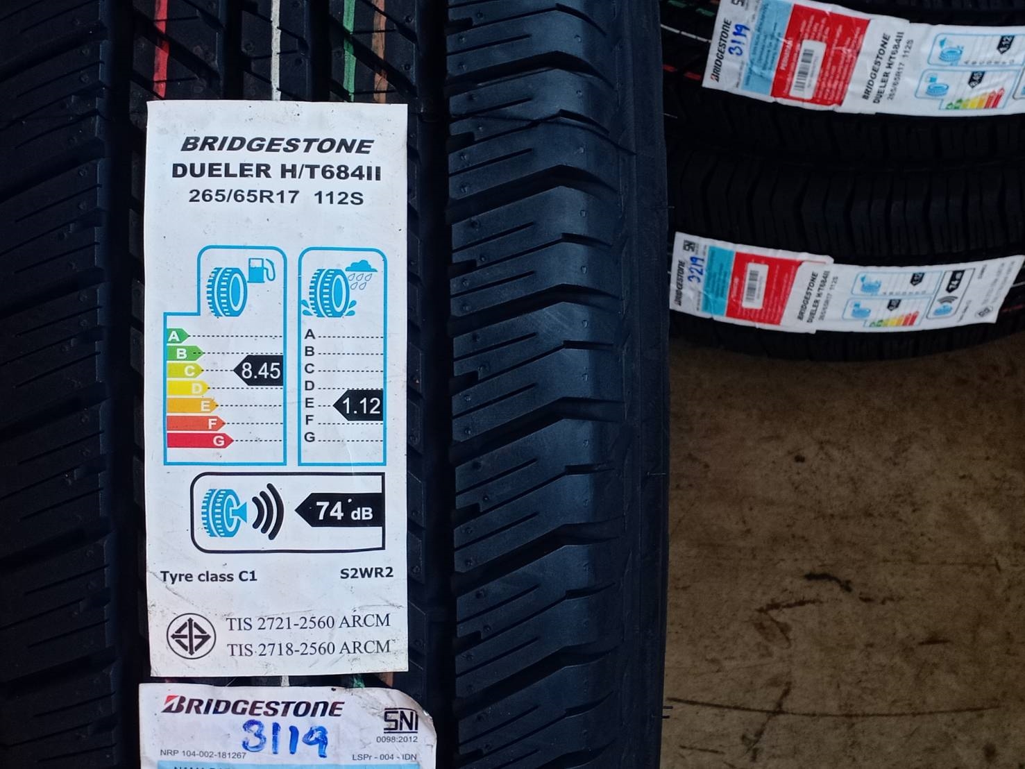 BRIDGESTONE DUELER HT684II 265/65-17 ปี19 ราคาใหม่ ถูกกว่าเดิม