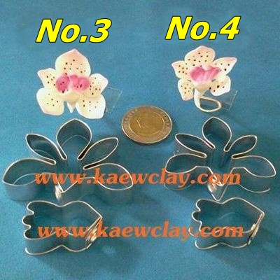 พิมพ์ตัดกล้วยไม้ช้างกระ ดอก+ใบ(Aluminum mold cutter Rhynchostylis gigantea orchids)