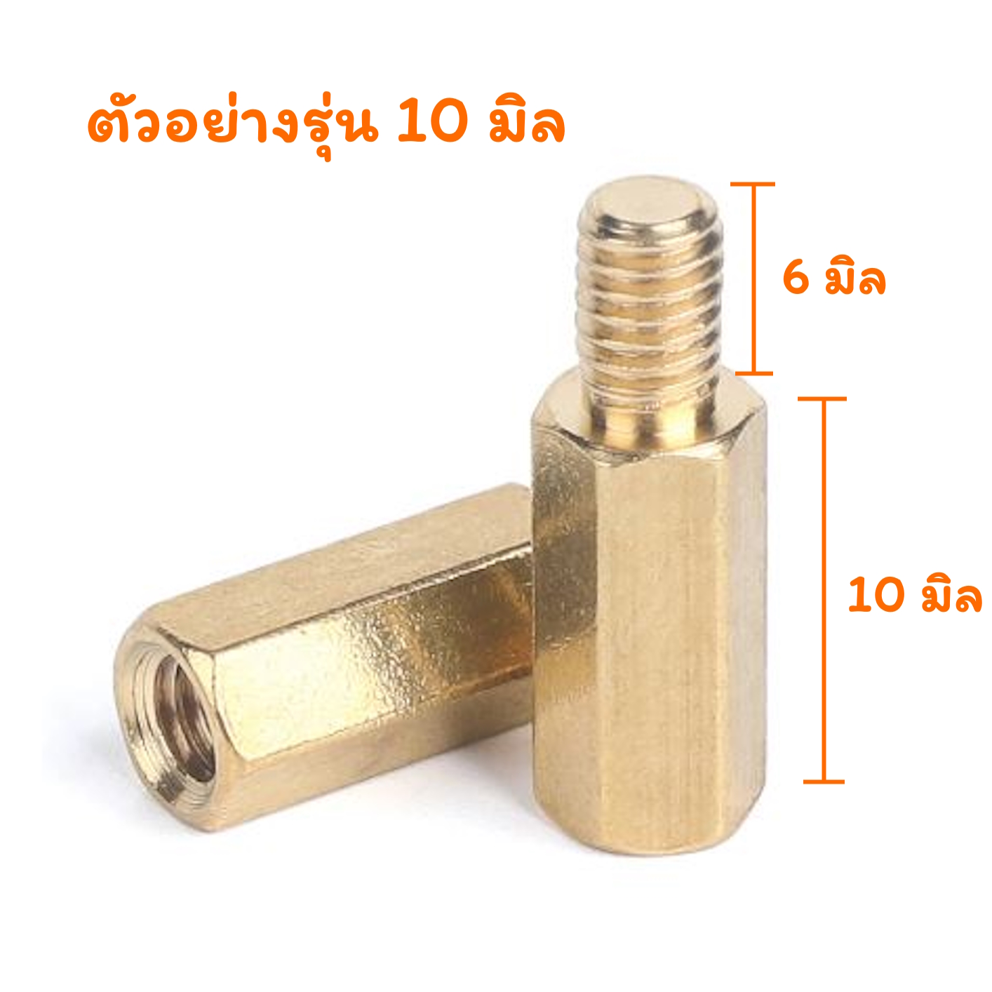 น็อตทองเหลือง M3 ชุดละ 10 ชิ้น