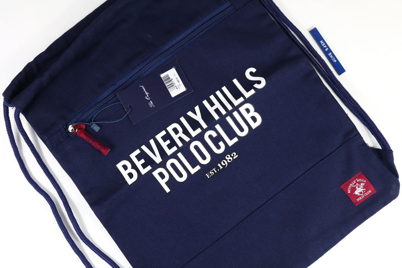 กระเป๋าเป้หูรูด Beverly Hills Polo Club สีน้ำเงินเข้ม - มือสอง