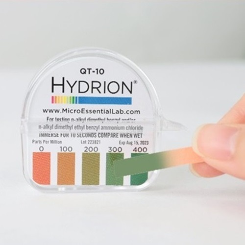 กระดาษวัดค่าน้ำยาฆ่าเชื้อแบบม้วน 0-400 ppm (QT-10)