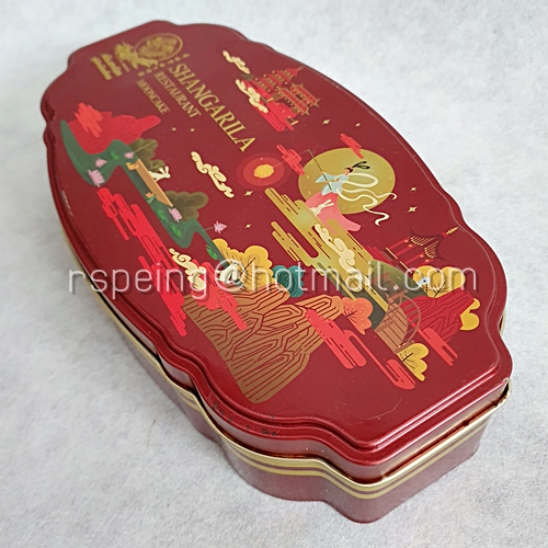 กล่องขนมไหว้พระจันทร์สีแดง ลายเทพธิดาดวงจันทร์ เชียงการีลา