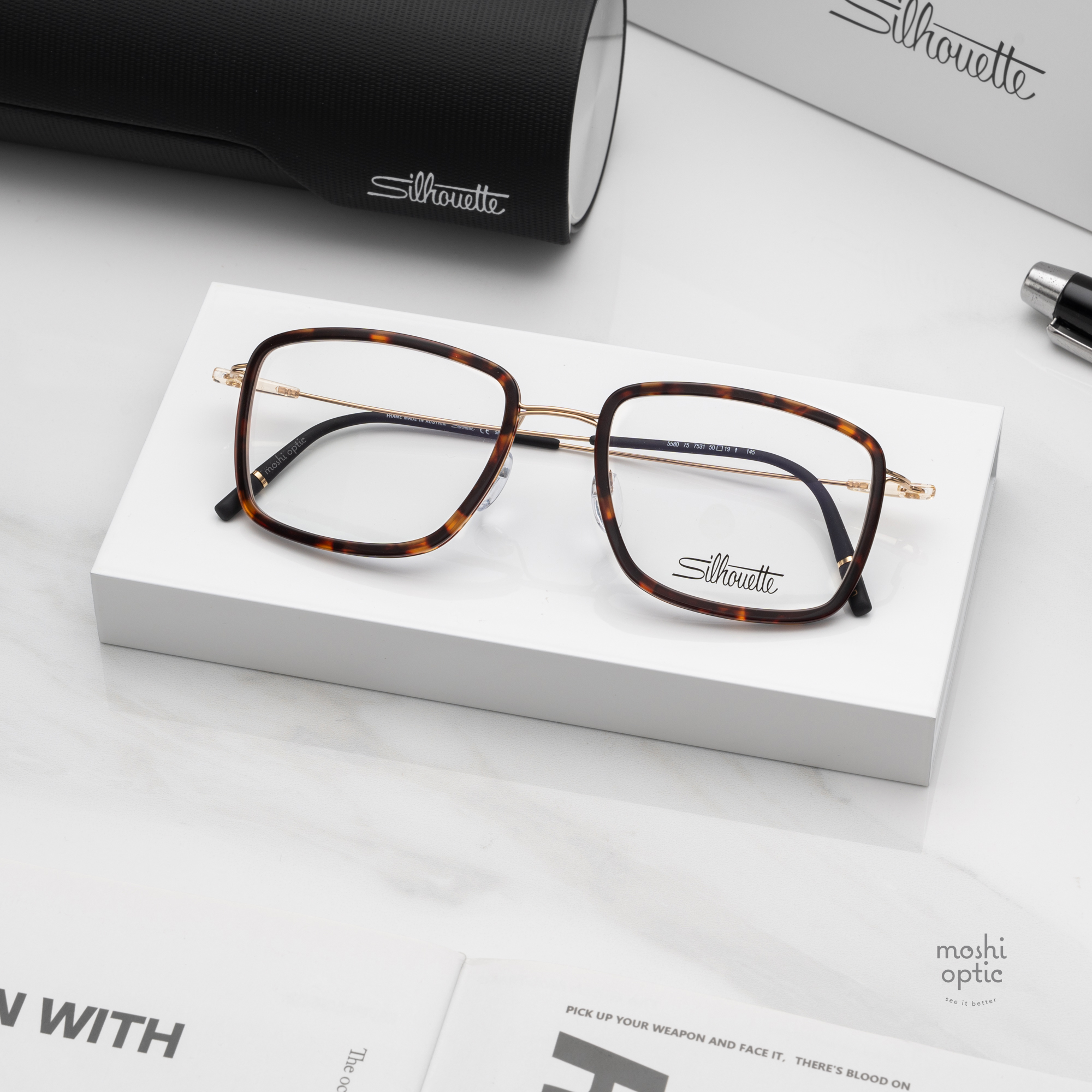 กรอบแว่น Silhouette Dynamics Colorwave Contour 5580 7531