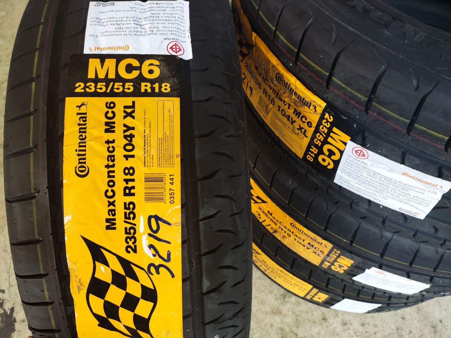 ยางใหม่ CONTINENTAL MC6 235/55-18 ปี19 ราคาถูก