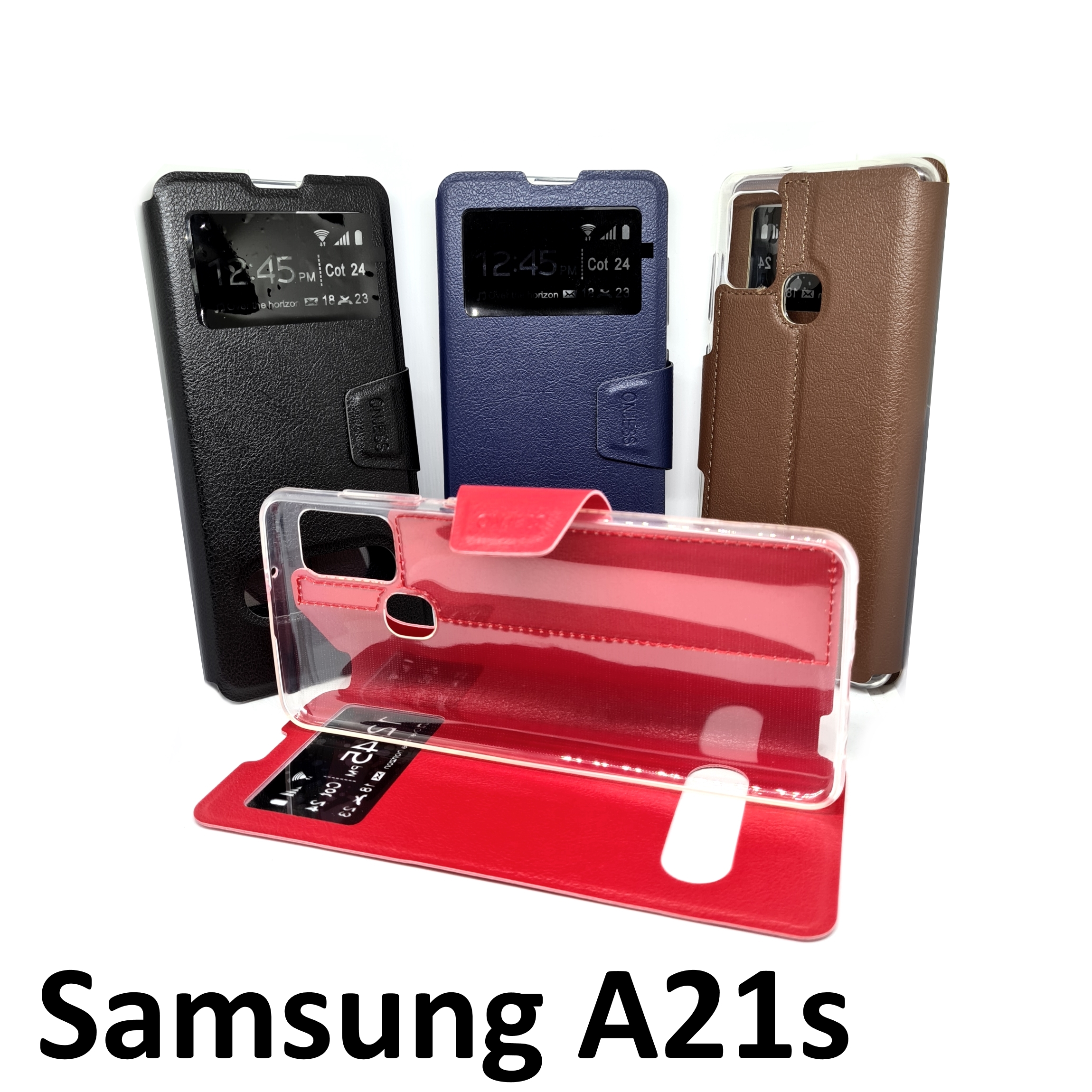 เคสพับ Samsung A21s - เคสฝาพับ โชว์เบอร์ ตั้งได้