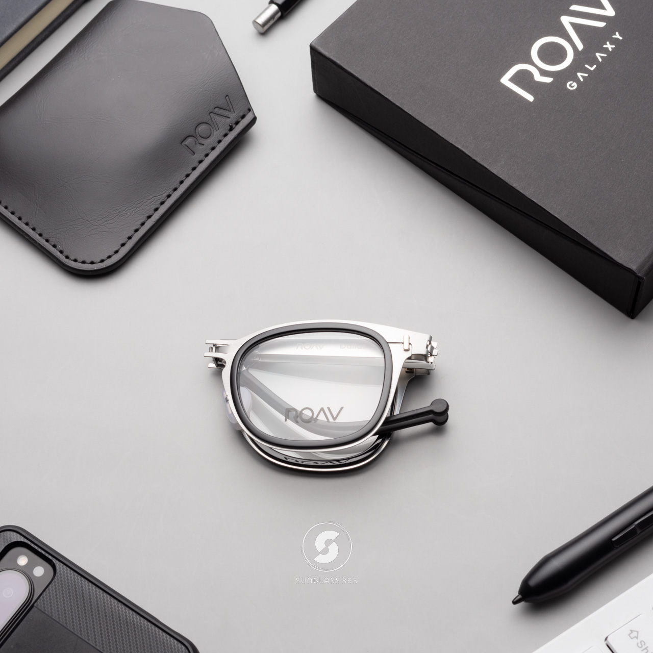 แว่นสายตา ROAV DALLAS RIM Brush Silver/Black+Demi