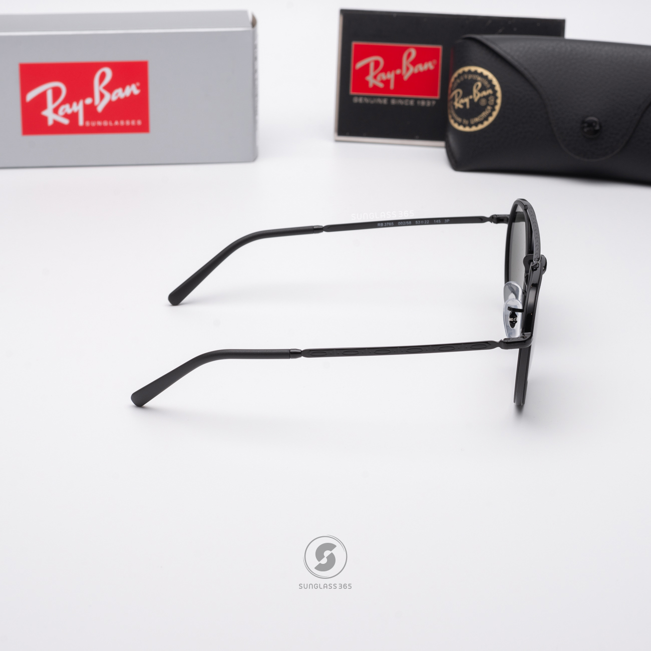Ray Ban RB3765 002/58 Black Green Polarized