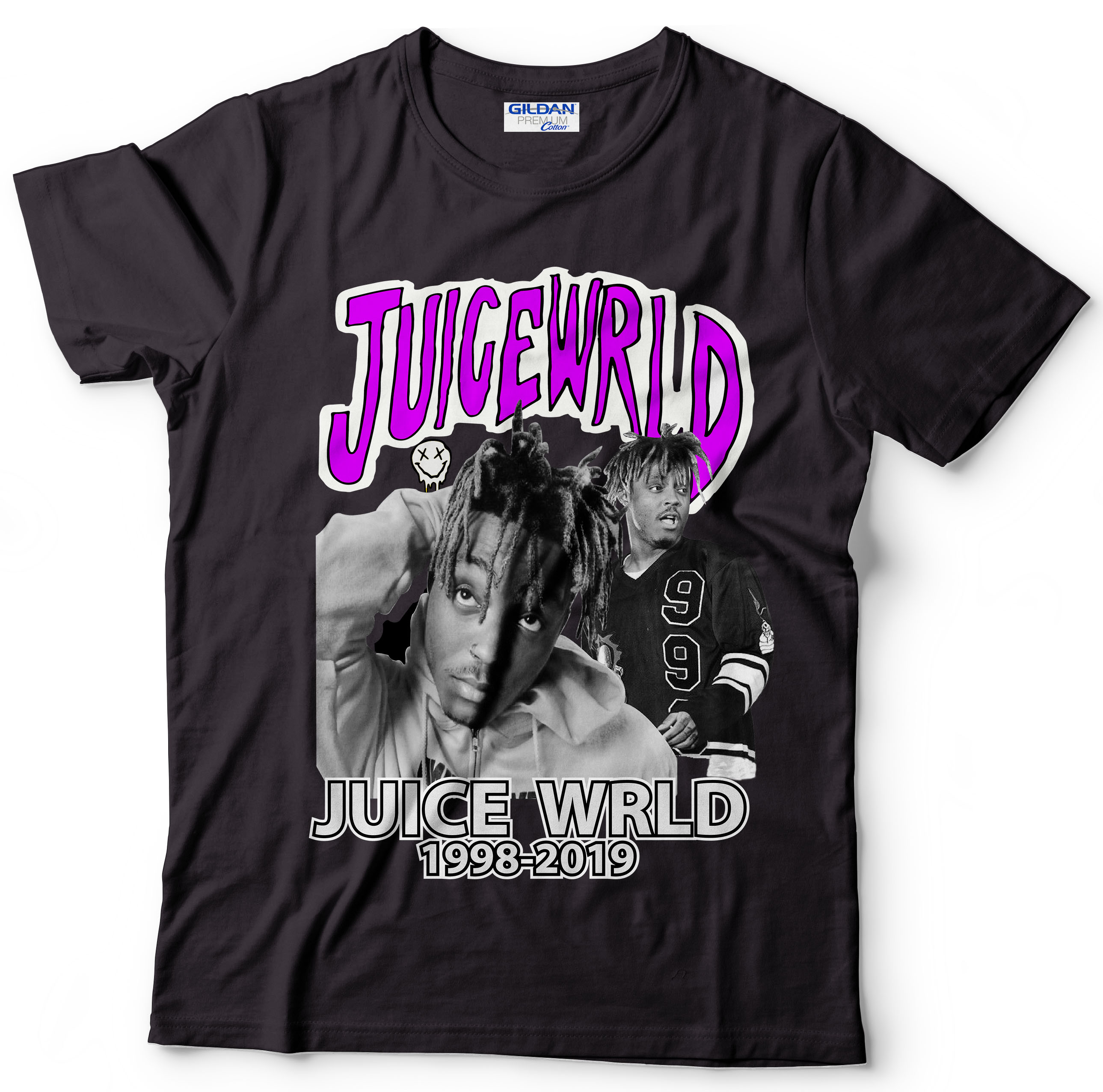 เสื้อยืดลาย juice wrld Cotton100 Gildan usa