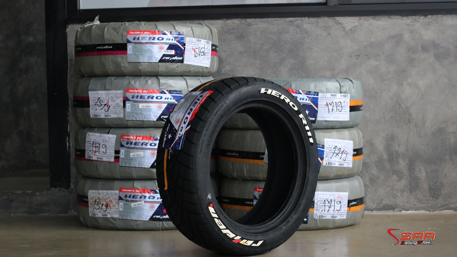 HERO R111 195/50-15 ปี19 ขอบขาว ราคาถูก