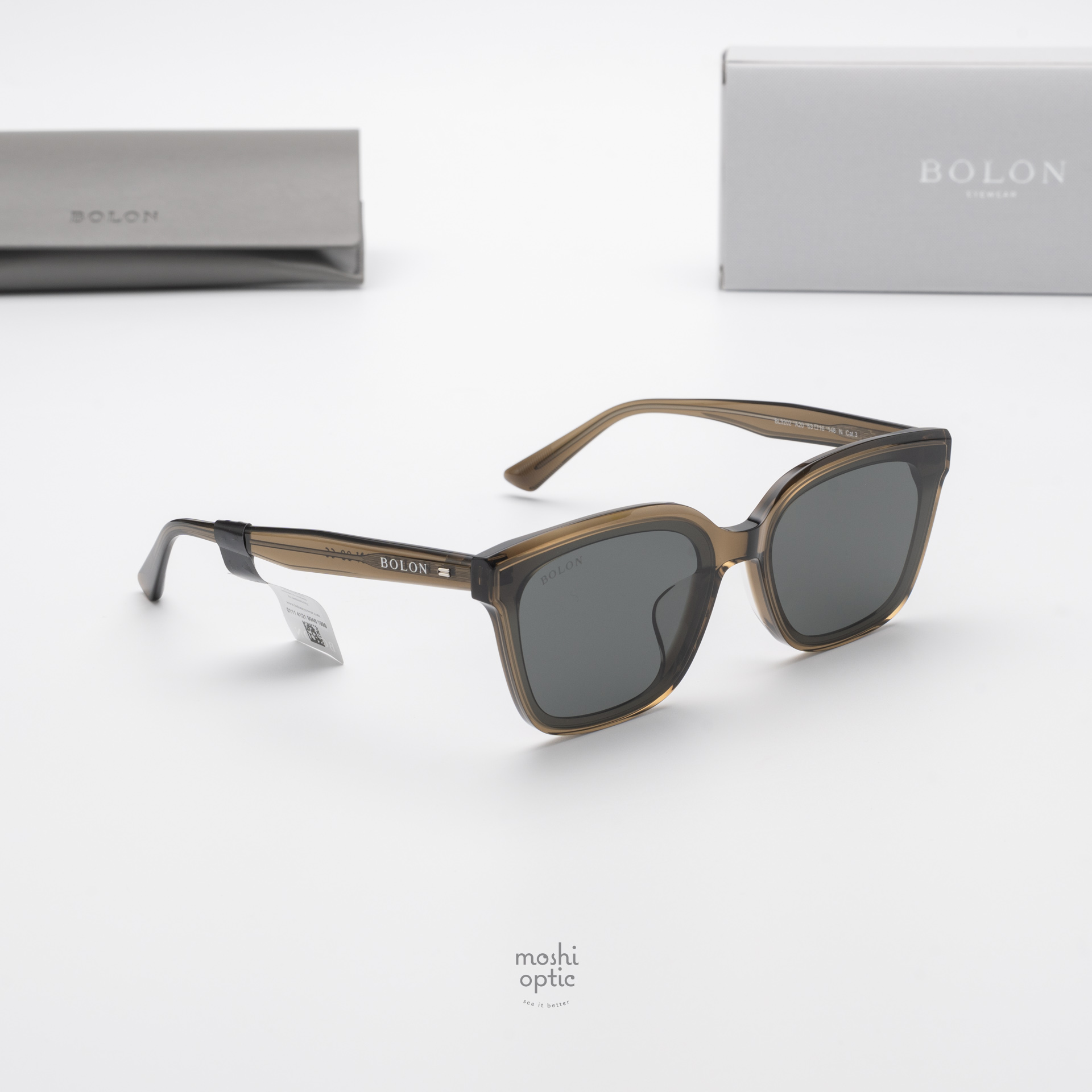 แว่นกันแดด BOLON รุ่น BL3202 Hallstatt A20 Transparent Olive Tawny