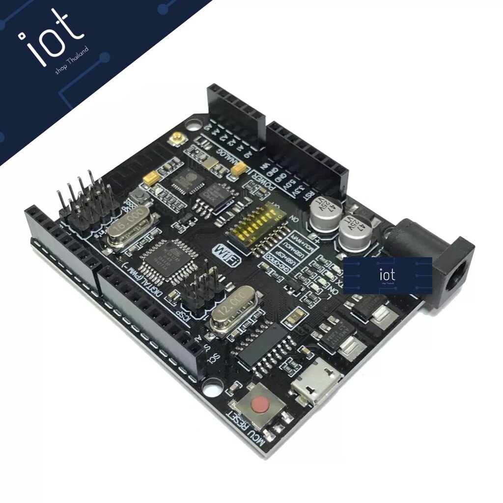 บอร์ด WiFi+UNO R3 ATmega328P+ESP8266 USB-TTL CH340G