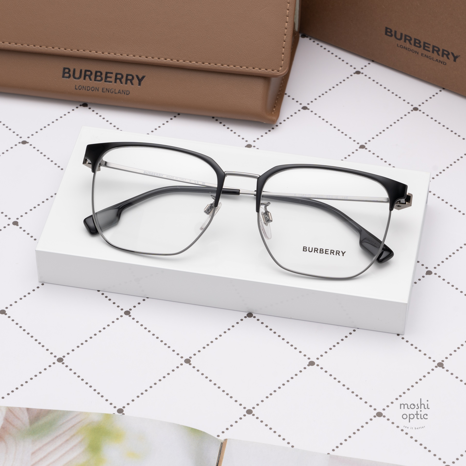 BURBERRY BE1383D 1335 Gunmetal / Black