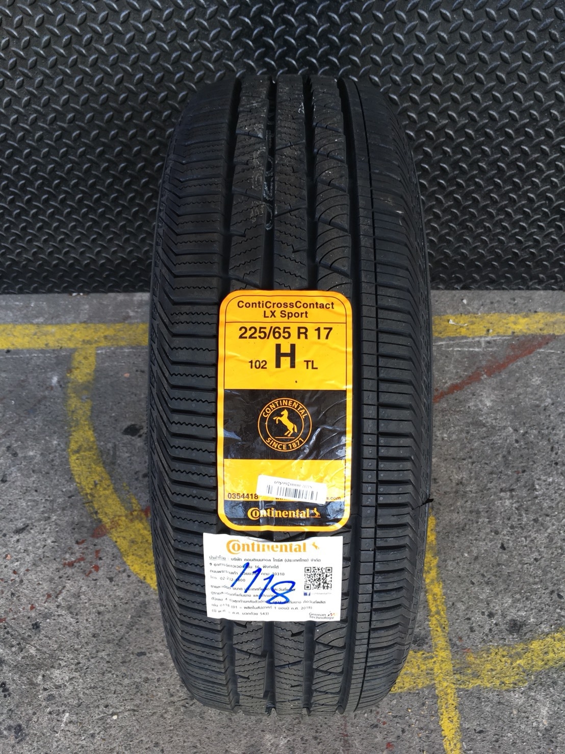 CONTINENTAL CROSS CONTACT LX SPORT 225-65-17 เส้น 3800 ปกติ 6800 ปี18