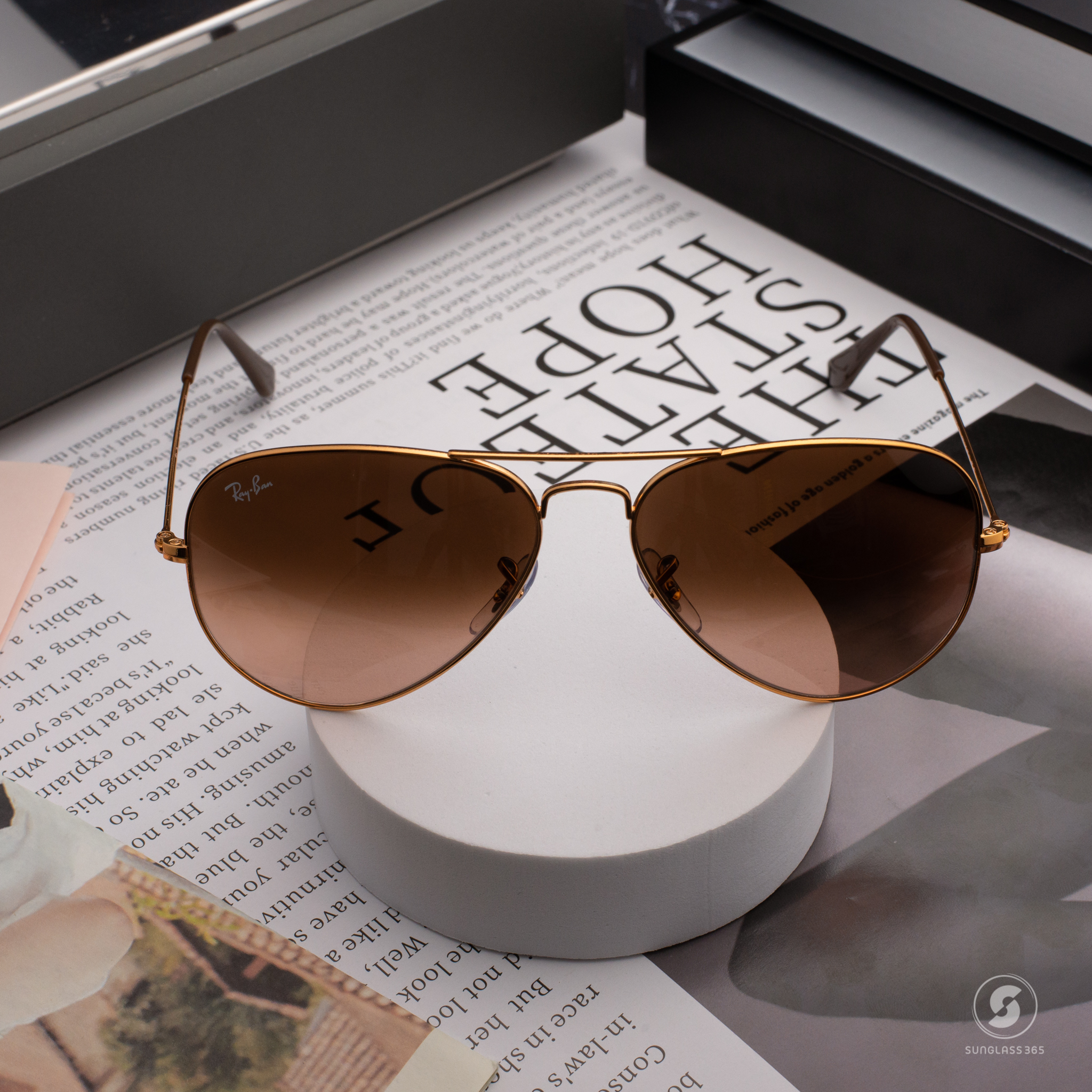 Ray-Ban RB3025 9001/A5 Aviator SHINY LIGHT BRONZE