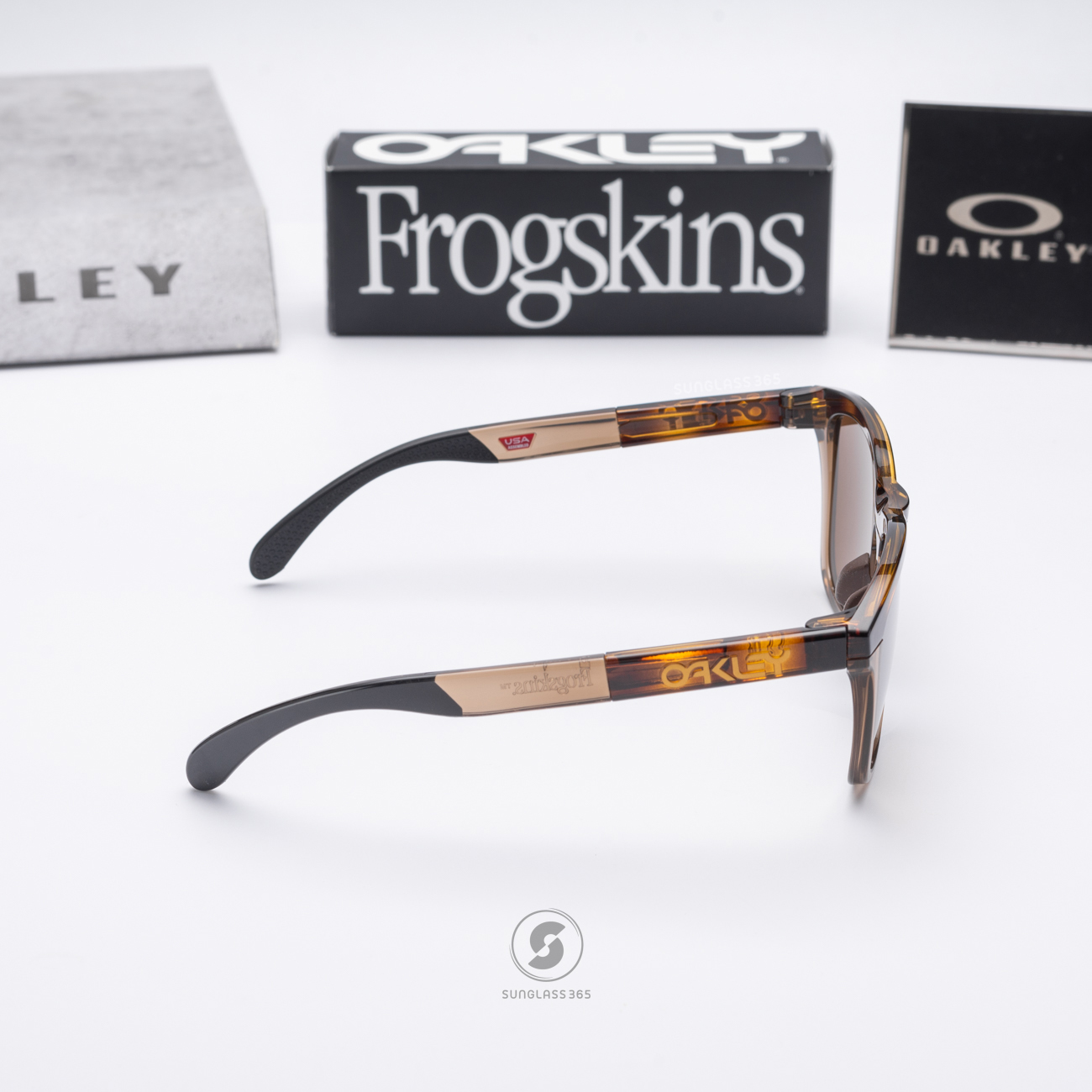 Oakley Frogskins Range A OO9284A-07 Brown Tortoise Smoke Prizm Tungsten
