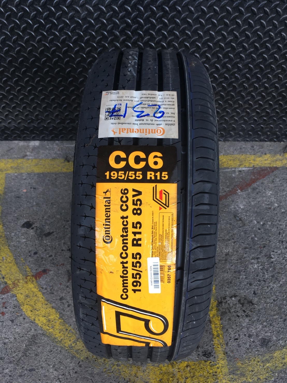 CONTINENTAL CONTACT CC6 195-55-15 ปี17 เส้น 3500 ซื้อ2แถม2 จ่าย 6000 ได้ 4เส้น