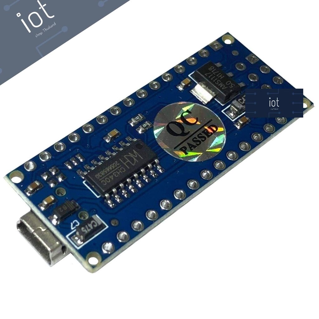 บอร์ด Nano 3.0 Mini USB ชิฟ CH340G แบบยังไม่บัดกรี (พร้อมสาย USB)