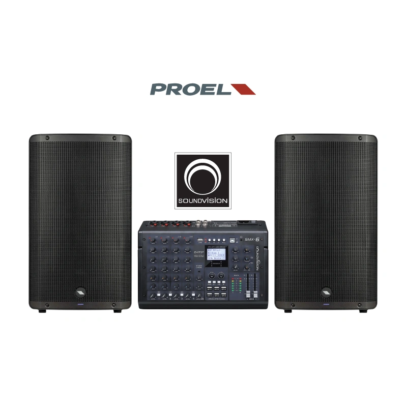 ชุดเครื่องเสียง PROEL PACK-2-SOUNDVISION SMX-6 + DIVA12A