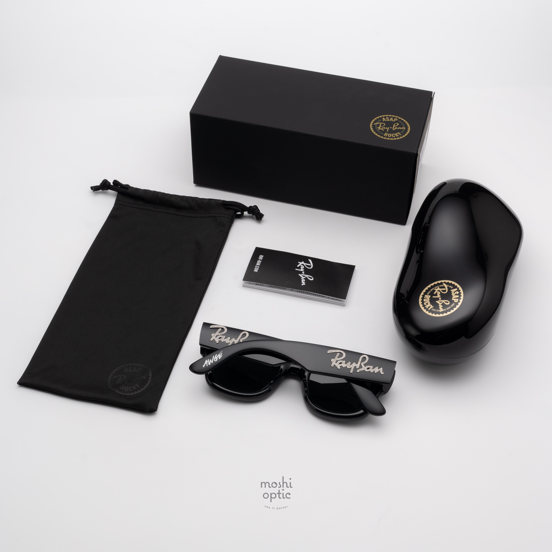 Ray Ban RB4940B Wayfarer Puffer 686487 Black & Strass