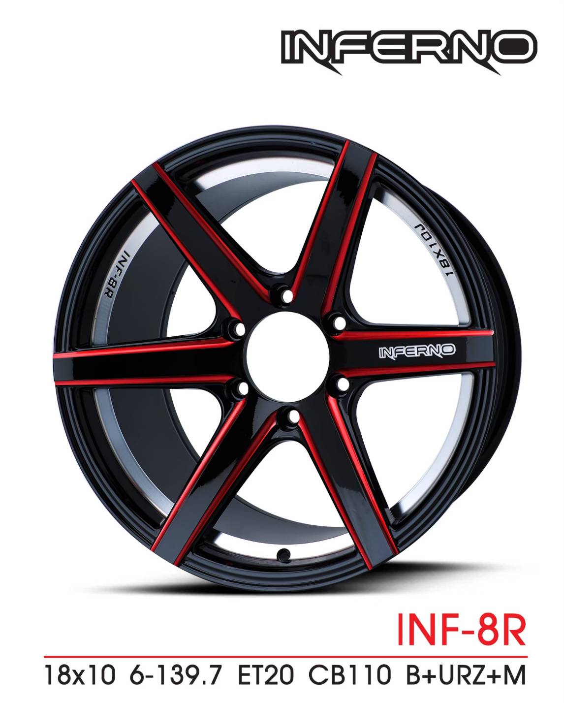 สินค้าใหม่ ล้อแท้ INFERNO ขอบ18 พร้อมยาง FALKEN ZE912 ชุดละ 22500 ปกติ 38000 ทุกลาย