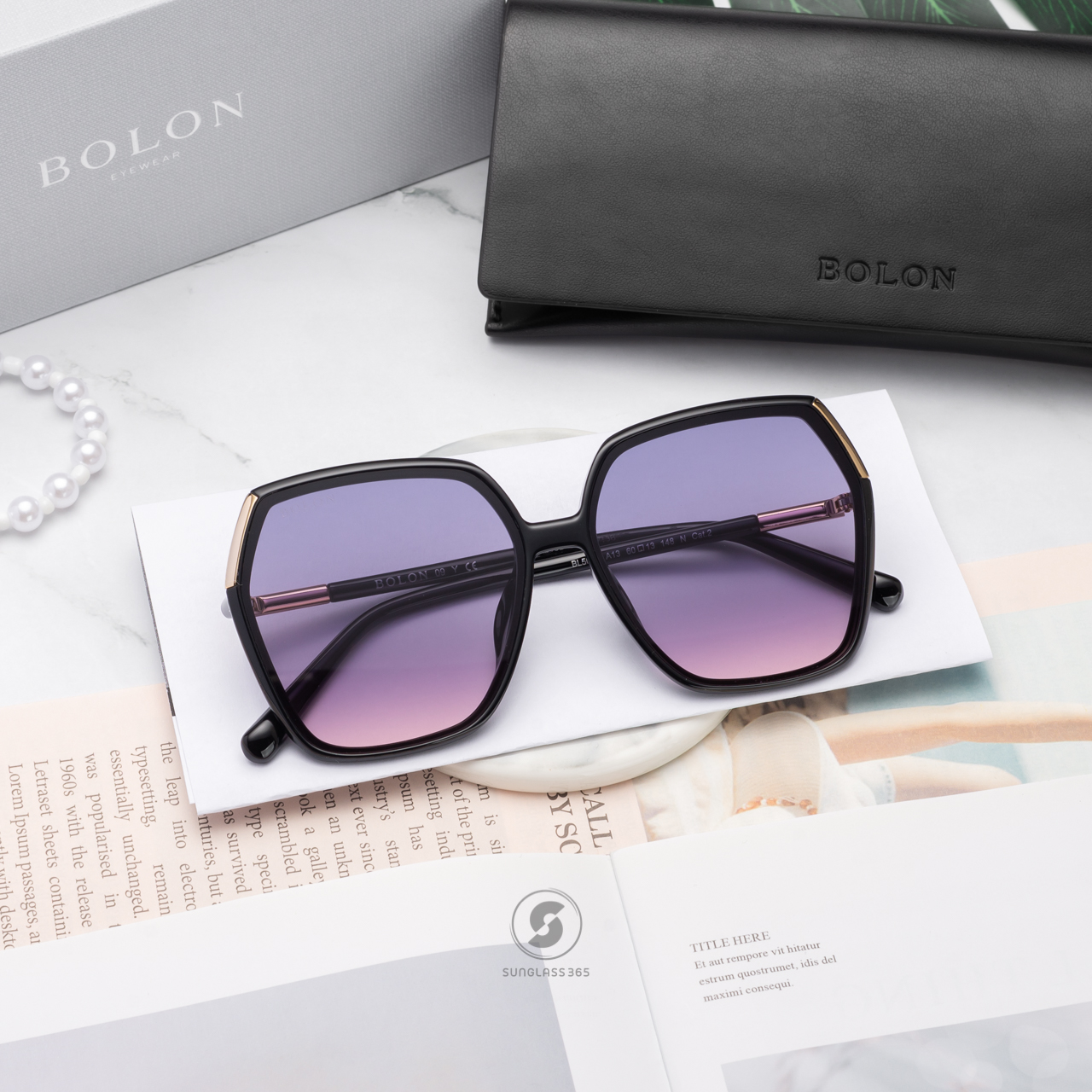 แว่นกันแดด BOLON BL5071 รุ่น Astoria A13 Glossy Black