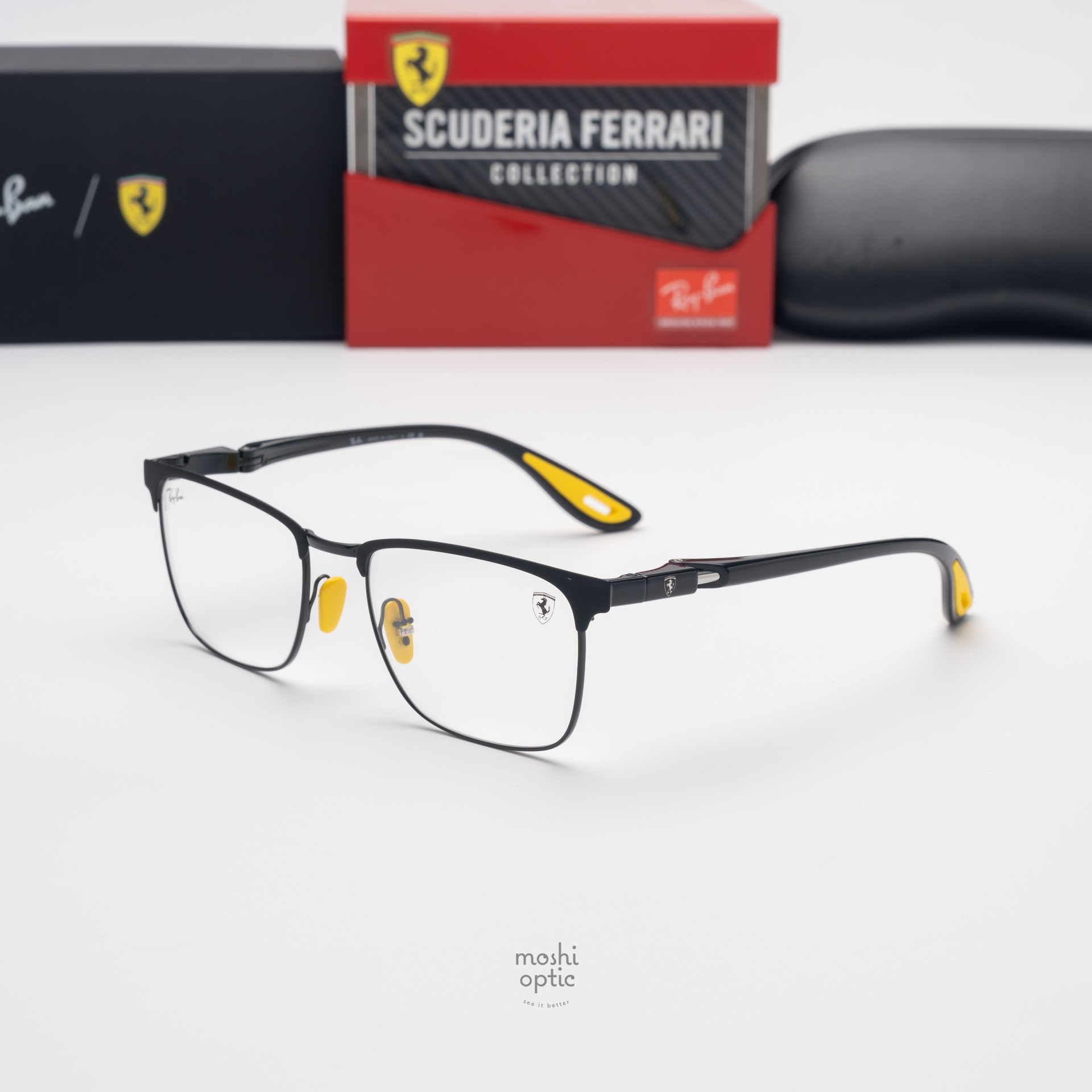 Ray-Ban Ferrari Collection RX6621M F130 Matte Black on Black