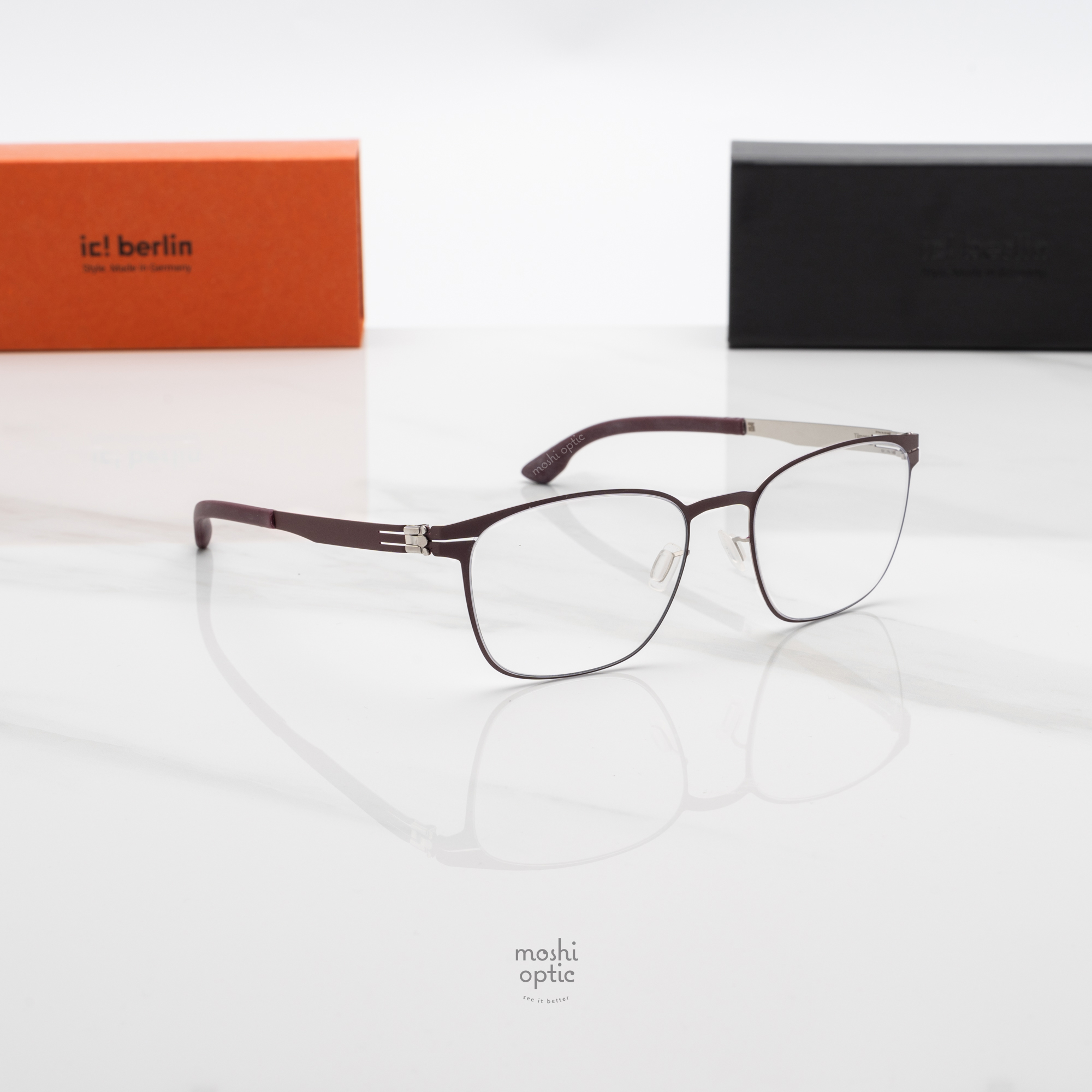 กรอบแว่น IC BERLIN Tilmann Bordeaux Pearl
