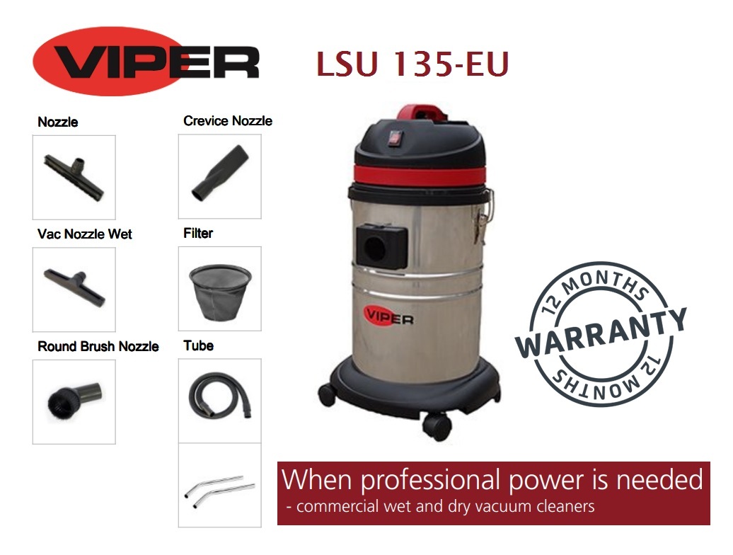 เครื่องดูดฝุ่น-ดูดน้ำ VIPER LSU135