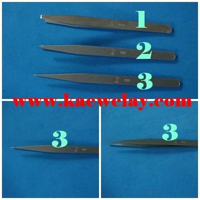 ปากคีบปลายมน,ปลายแหลม(ธรรมดา)(Steel clamp end of Round)