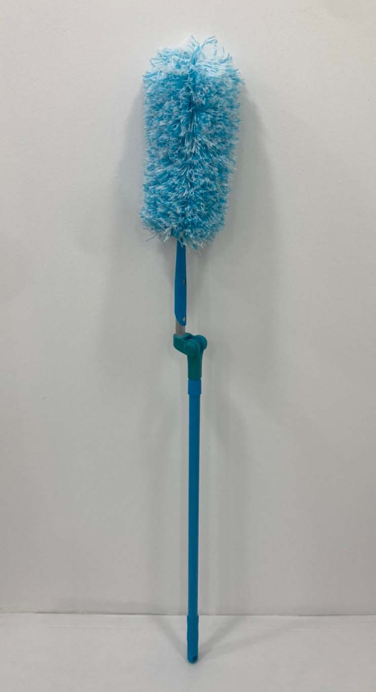 ไม้กวาดขนไก่สีฟ้า