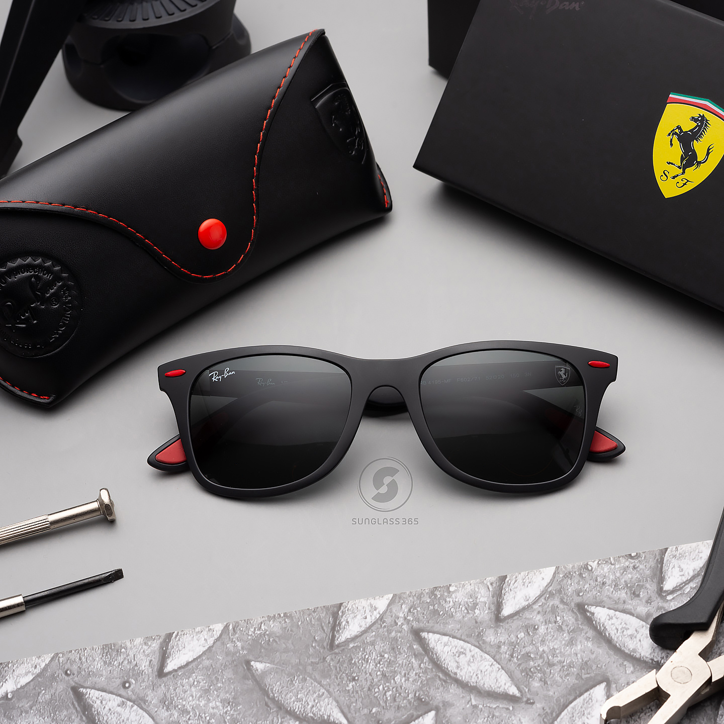 Ray-Ban RB4195MF F60271 Ferrari Collection Matte Black
